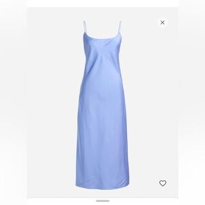 NWT J Crew Gwyneth Slip Dress in Periwinkle Blue Luster Charmeuse, 12
